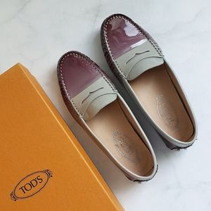Tods Gommino Patent Loafers Sz 37.5
